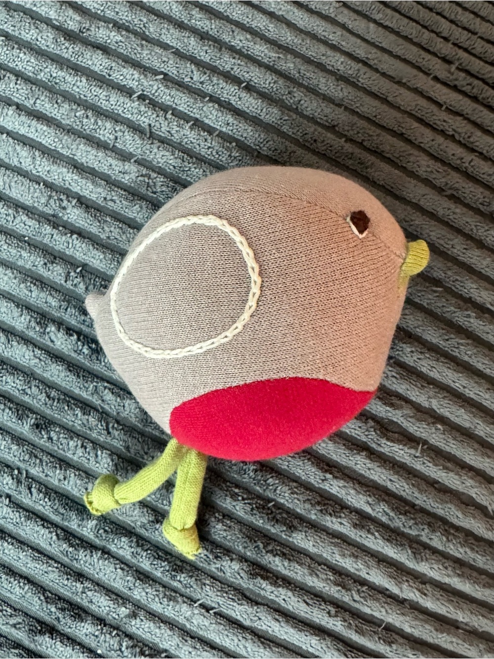 Hazel Village Organic Cotton Robin Bird Rattle Plush
